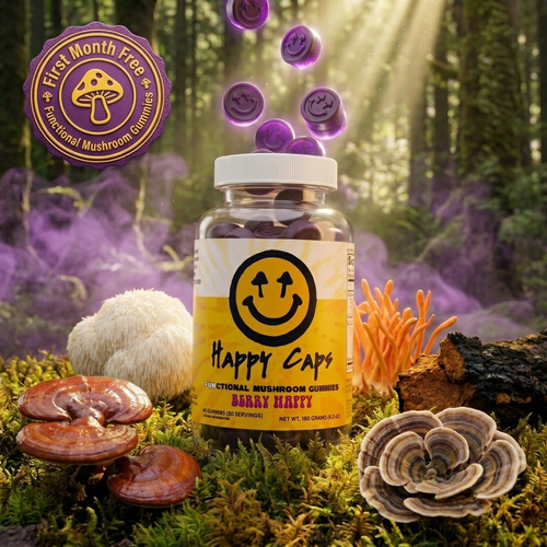 Happy Caps Functional Mushroom Gummies