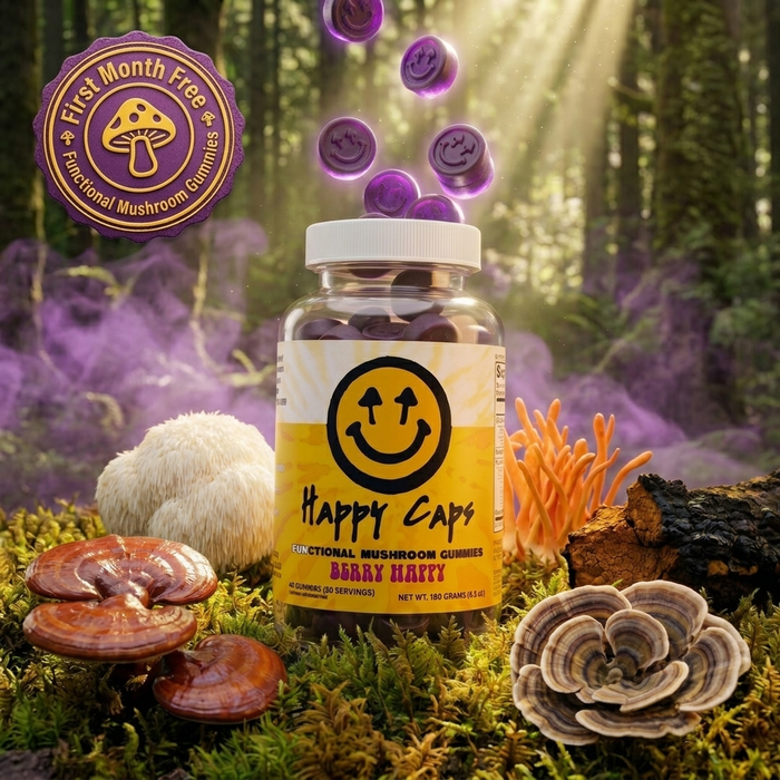 Happy Caps Functional Mushroom Gummies
